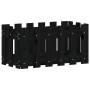 Fence design planter solid black pine wood 60x30x30 cm by vidaXL, Pots and planters - Ref: Foro24-832469, Price: 25,16 €, Dis...