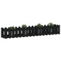 Raised garden bed with black pine wood fence 200x30x30cm by vidaXL, Pots and planters - Ref: Foro24-832504, Price: 47,84 €, D...
