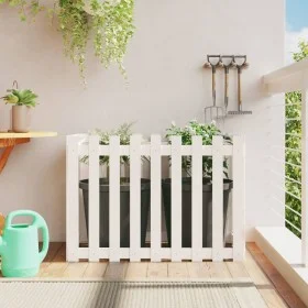 Hochbeet mit weißem Kiefernholzzaun, 100 x 50 x 70 cm von vidaXL, Töpfe und Pflanzgefäße - Ref: Foro24-832483, Preis: 49,02 €...