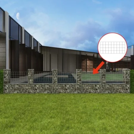 U-shaped basket galvanized gabion wall 570x20x100 cm by vidaXL, fence panels - Ref: Foro24-142547, Price: 145,85 €, Discount: %