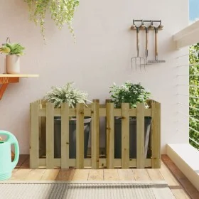 Raised garden bed fence impregnated pine wood 100x50x50cm by vidaXL, Pots and planters - Ref: Foro24-832481, Price: 36,91 €, ...