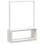 Coat rack with shoe rack solid white pine wood 113x40x157.5 cm by vidaXL, Dresser Organizers and Bar Hangers - Ref: Foro24-83...