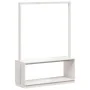 Coat rack with shoe rack solid white pine wood 113x40x157.5 cm by vidaXL, Dresser Organizers and Bar Hangers - Ref: Foro24-83...