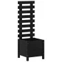 Planter with solid black pine wood shelf 39x39.5x114cm by vidaXL, Pots and planters - Ref: Foro24-832519, Price: 58,73 €, Dis...