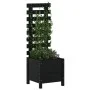 Planter with solid black pine wood shelf 39x39.5x114cm by vidaXL, Pots and planters - Ref: Foro24-832519, Price: 58,73 €, Dis...