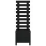 Planter with solid black pine wood shelf 39x39.5x114cm by vidaXL, Pots and planters - Ref: Foro24-832519, Price: 58,73 €, Dis...