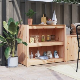 Mueble de cocina de exterior madera maciza de pino 106x55x92 cm