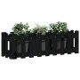 Arriate elevado jardín con valla madera pino negro 100x30x30cm de vidaXL, Maceteros y jardineras - Ref: Foro24-832474, Precio...