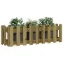 Arriate elevado jardín valla madera impregnada pino 100x30x30cm de vidaXL, Maceteros y jardineras - Ref: Foro24-832476, Preci...