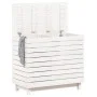 Wäschekorb aus massivem weißem Kiefernholz, 88,5 x 44 x 76 cm von vidaXL, Wäschekörbe - Ref: Foro24-832324, Preis: 125,49 €, ...