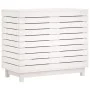 Wäschekorb aus massivem weißem Kiefernholz, 88,5 x 44 x 76 cm von vidaXL, Wäschekörbe - Ref: Foro24-832324, Preis: 125,49 €, ...