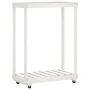 Woodshed with wheels solid white pine wood 76.5x40x108 cm by vidaXL, Firewood bags and holders - Ref: Foro24-832326, Price: 5...