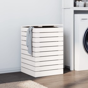 Wäschekorb aus massivem weißem Kiefernholz, 44 x 44 x 66 cm von vidaXL, Wäschekörbe - Ref: Foro24-832318, Preis: 75,60 €, Rab...