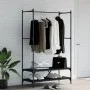 Coat rack with black engineered wood shelves by vidaXL, Dresser Organizers and Bar Hangers - Ref: Foro24-834200, Price: 65,49...