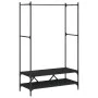 Coat rack with black engineered wood shelves by vidaXL, Dresser Organizers and Bar Hangers - Ref: Foro24-834200, Price: 65,49...