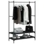 Coat rack with black engineered wood shelves by vidaXL, Dresser Organizers and Bar Hangers - Ref: Foro24-834200, Price: 65,49...