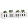 Raised garden bed with white pine wood fence 150x30x30cm by vidaXL, Pots and planters - Ref: Foro24-832488, Price: 47,32 €, D...