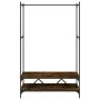 Coat rack with shelves smoked oak engineered wood by vidaXL, Dresser Organizers and Bar Hangers - Ref: Foro24-834202, Price: ...
