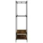Coat rack with shelves smoked oak engineered wood by vidaXL, Dresser Organizers and Bar Hangers - Ref: Foro24-834202, Price: ...