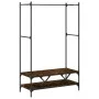 Coat rack with shelves smoked oak engineered wood by vidaXL, Dresser Organizers and Bar Hangers - Ref: Foro24-834202, Price: ...