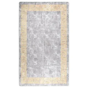 Rutschfester, waschbarer Teppich in Grau und Gold, 150 x 230 cm von vidaXL, Teppiche - Ref: Foro24-373985, Preis: 51,70 €, Ra...