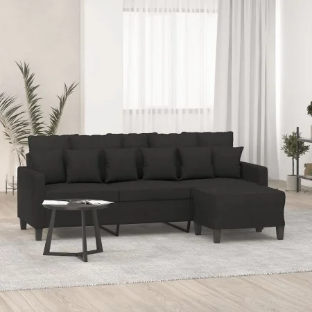 3-seater sofa with black fabric footstool, 180 cm by vidaXL, Sofas - Ref: Foro24-3201093, Price: 345,10 €, Discount: %