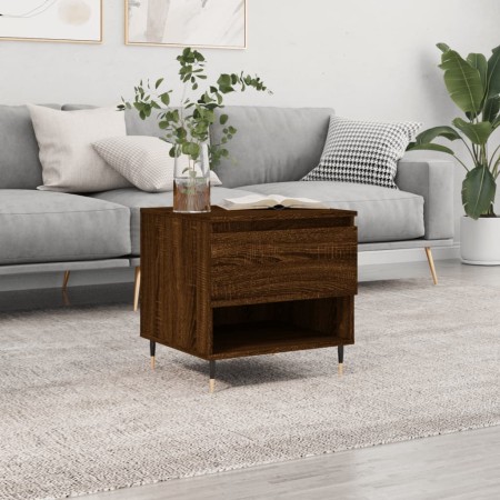 Mesa de centro madera de ingeniería roble marrón 50x46x50 cm de vidaXL, Mesas de centro - Ref: Foro24-830906, Precio: 35,54 €