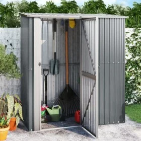 Galvanized steel garden shed in gray, 180.5x97x209.5 cm by vidaXL, Sheds - Ref: Foro24-150904, Price: 191,13 €, Discount: %