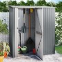 Galvanized steel garden shed in gray, 180.5x97x209.5 cm by vidaXL, Sheds - Ref: Foro24-150904, Price: 202,68 €, Discount: %