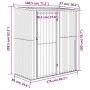 Galvanized steel garden shed in gray, 180.5x97x209.5 cm by vidaXL, Sheds - Ref: Foro24-150904, Price: 202,68 €, Discount: %