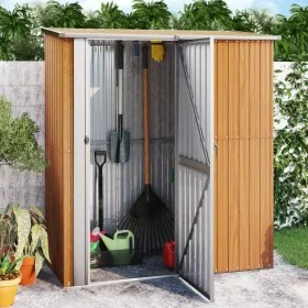 Galvanized steel garden shed with wood look 180.5x97x209.5cm by vidaXL, Sheds - Ref: Foro24-150906, Price: 208,57 €, Discount: %