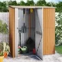 Galvanized steel garden shed with wood look 180.5x97x209.5cm by vidaXL, Sheds - Ref: Foro24-150906, Price: 208,57 €, Discount: %