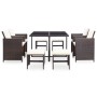 9-piece garden dining set and brown synthetic rattan cushions by vidaXL, Garden sets - Ref: Foro24-42526, Price: 432,99 €, Di...