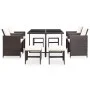 9-piece garden dining set and brown synthetic rattan cushions by vidaXL, Garden sets - Ref: Foro24-42526, Price: 476,58 €, Di...