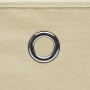Aufbewahrungsboxen mit Deckel 4 Stück cremefarbener Stoff 32x32x32 cm von vidaXL, Aufbewahrungskörbe - Ref: Foro24-288358, Pr...