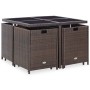 9-piece garden dining set and brown synthetic rattan cushions by vidaXL, Garden sets - Ref: Foro24-42526, Price: 432,99 €, Di...