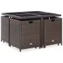 9-piece garden dining set and brown synthetic rattan cushions by vidaXL, Garden sets - Ref: Foro24-42526, Price: 476,58 €, Di...