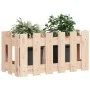 Planter with solid pine wood fence design 60x30x30 cm by vidaXL, Pots and planters - Ref: Foro24-832467, Price: 20,50 €, Disc...