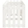 Hochbeet mit Zirbenholzzaun weiß 200x50x50cm von vidaXL, Töpfe und Pflanzgefäße - Ref: Foro24-832508, Preis: 64,64 €, Rabatt: %
