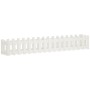 Raised garden bed with white pine wood fence 200x30x30cm by vidaXL, Pots and planters - Ref: Foro24-832503, Price: 47,84 €, D...