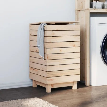 Wäschekorb aus massivem Zirbenholz 44x44x76 cm von vidaXL, Wäschekörbe - Ref: Foro24-832321, Preis: 66,61 €, Rabatt: %