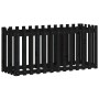 Arriate elevado jardín con valla madera pino negro 150x50x70cm by vidaXL, Pots and planters - Ref: Foro24-832499, Price: 64,0...