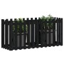 Arriate elevado jardín con valla madera pino negro 150x50x70cm by vidaXL, Pots and planters - Ref: Foro24-832499, Price: 64,0...