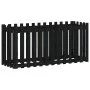 Arriate elevado jardín con valla madera pino negro 150x50x70cm de vidaXL, Maceteros y jardineras - Ref: Foro24-832499, Precio...