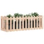 Hochbeet mit massivem Zirbenholzzaun 150x50x50cm von vidaXL, Töpfe und Pflanzgefäße - Ref: Foro24-832492, Preis: 46,21 €, Rab...
