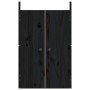 Puertas para cocina exterior madera maciza pino negro 50x9x82cm