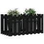 Hochbeet mit Zirbenholzzaun schwarz 100x50x70cm von vidaXL, Töpfe und Pflanzgefäße - Ref: Foro24-832484, Preis: 49,01 €, Raba...