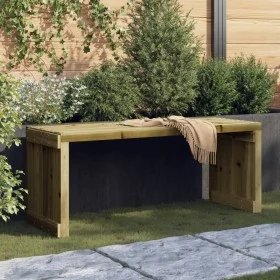 Banco jardín extensible madera impregnada pino 212,5x40,5x45 cm de vidaXL, Bancos de jardín - Ref: Foro24-832529, Precio: 109...