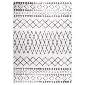 Schwarz-weißer, rutschfester, waschbarer Teppich, 120 x 170 cm von vidaXL, Teppiche - Ref: Foro24-373996, Preis: 34,81 €, Rab...