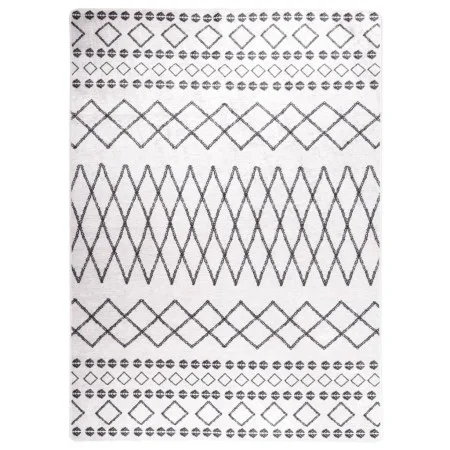 Schwarz-weißer, rutschfester, waschbarer Teppich, 120 x 170 cm von vidaXL, Teppiche - Ref: Foro24-373996, Preis: 34,81 €, Rab...